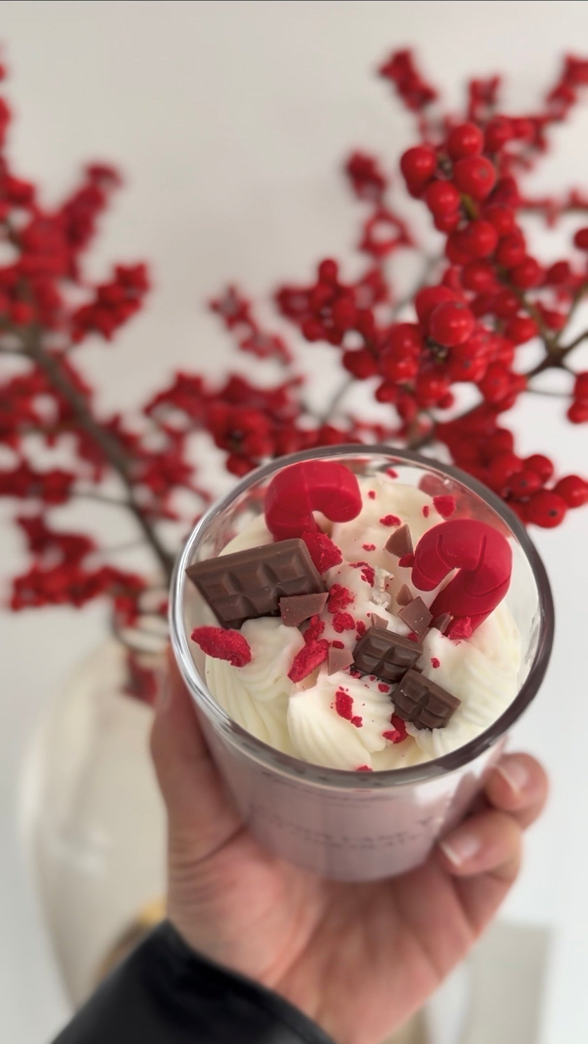 Candy Cane Hot Chocolate candle