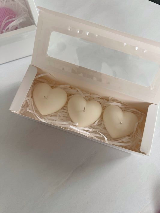 Heart Candle Gift Set – 3 Pieces