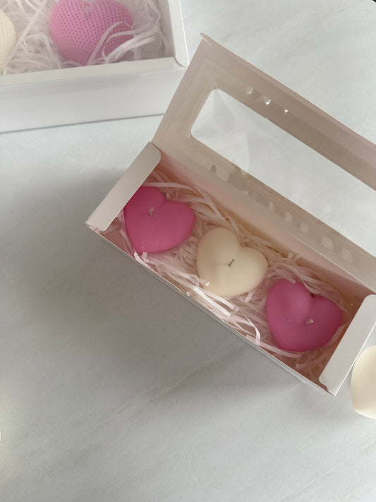 Heart Candle Gift Set – 3 Pieces
