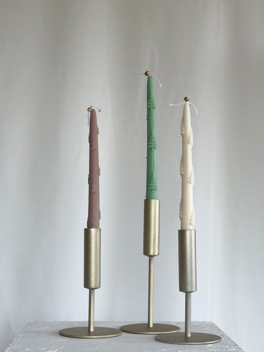 Christmas Pillar Candle Set