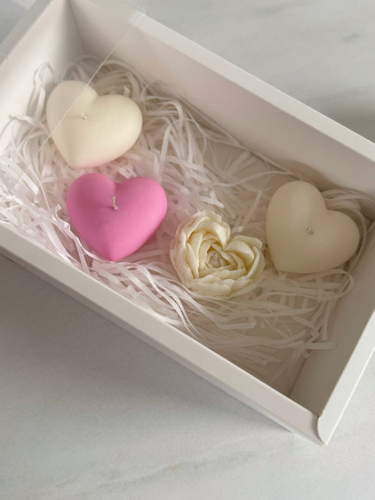 Mini Heart & Hearted Rose Gift Set – 3 Pieces